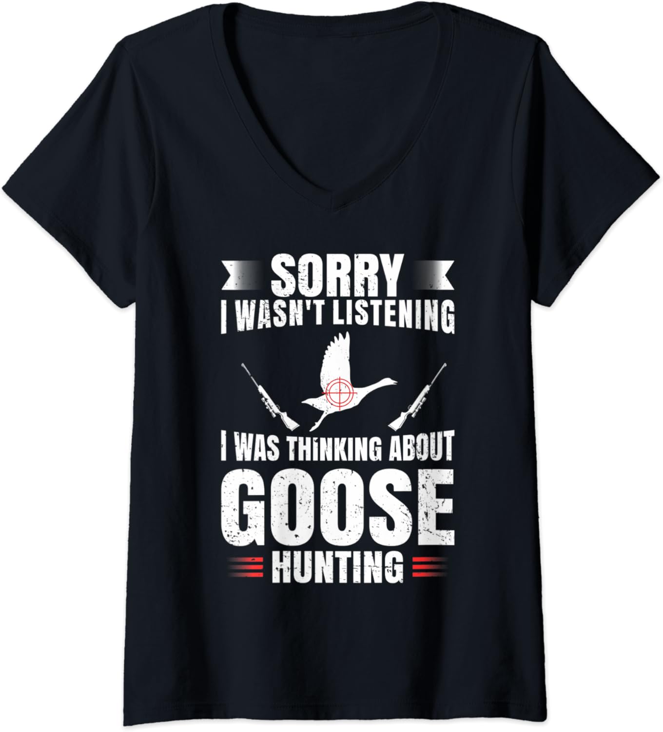 Womens Funny Goose Hunting Lover Fan Hunter Hobby Gun